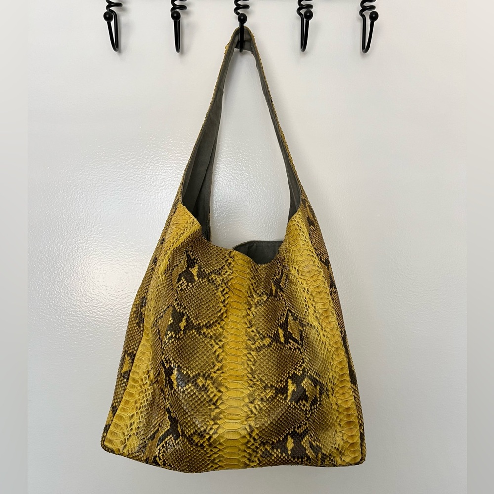 Beirn Genuine Yellow Python Bag